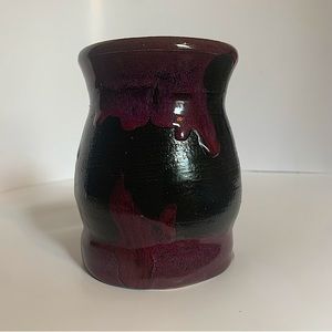 Deep & bright purple coffee mug, glazed, unique glazed pottery.